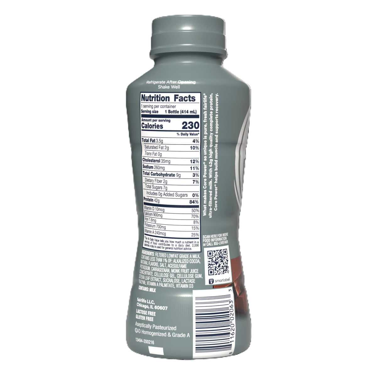Chocolate High Protein Shake 42g 14oz 12 Pack E993