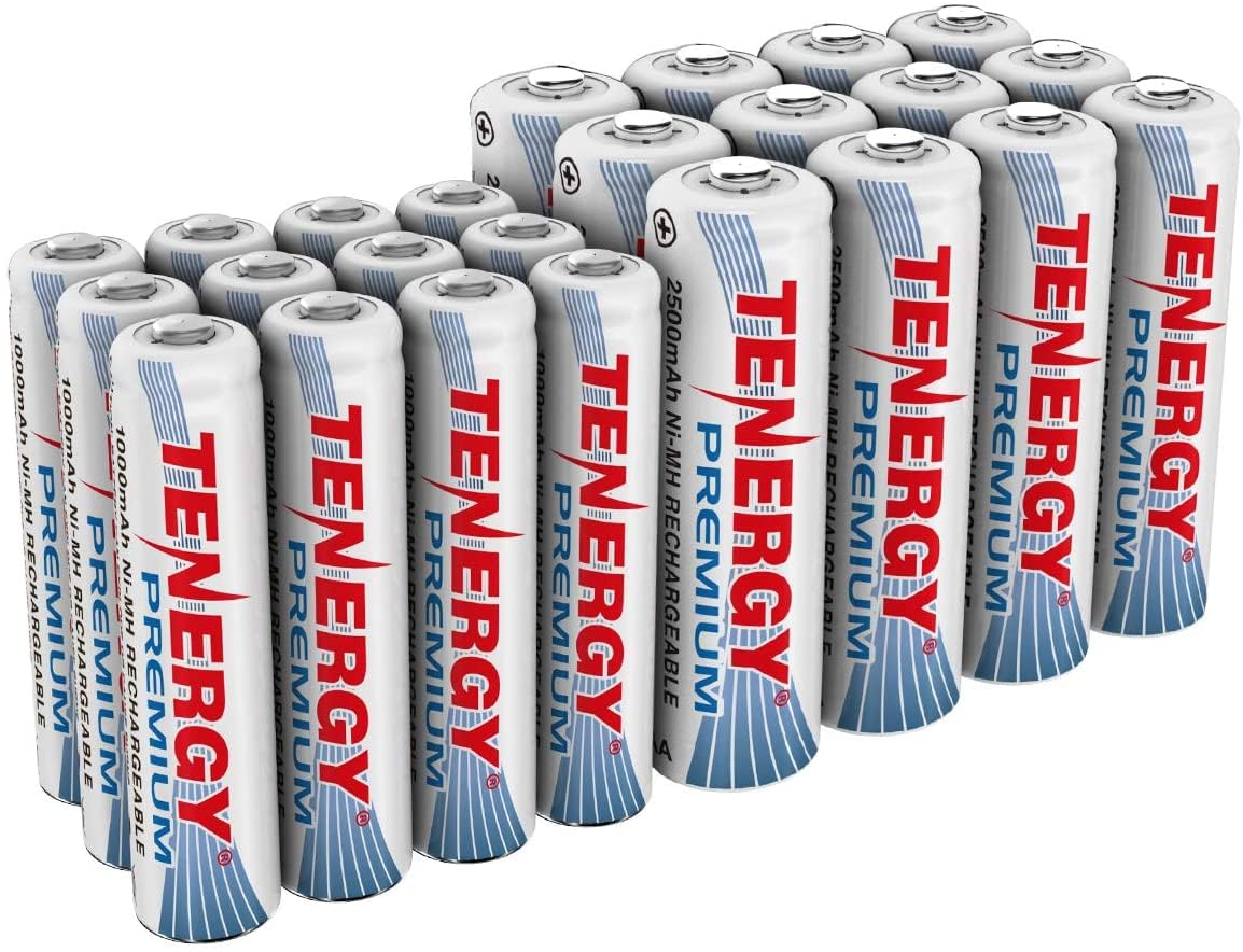12xAA and 12xAAA Rechargeable Batteries, 24 Pack Z2699