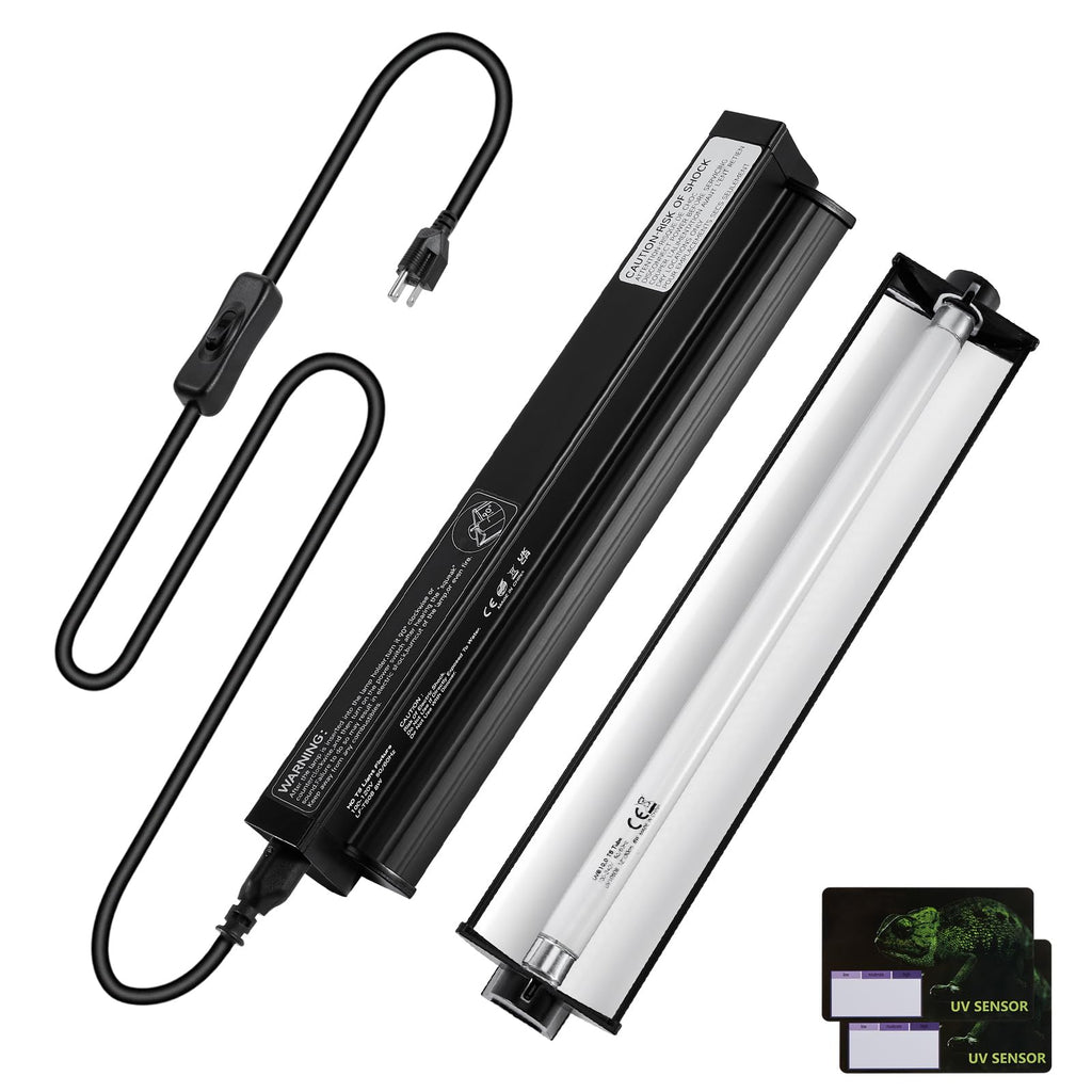 8W T5 UVB Reptile Light Fixture with Bulb 12inch V2892