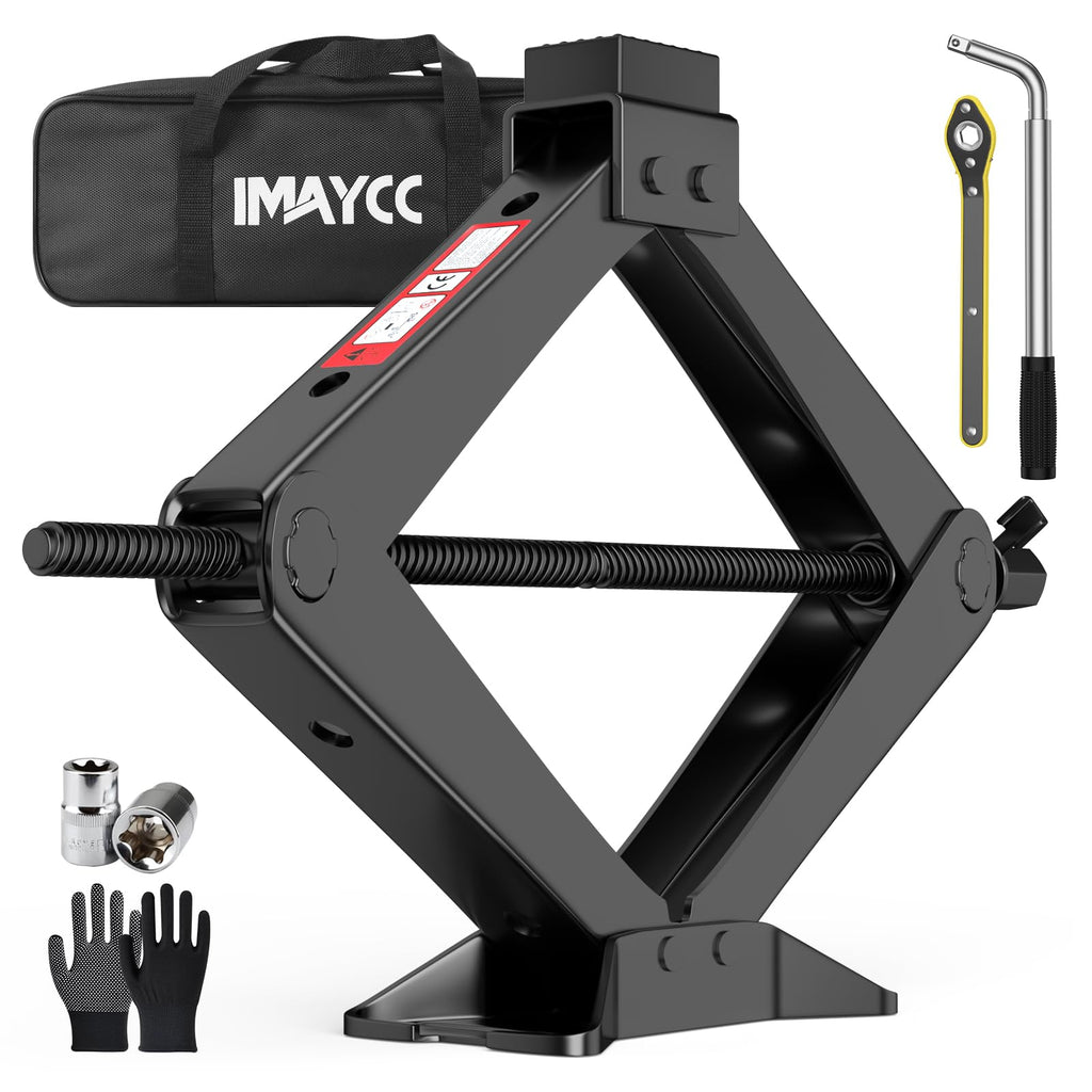 3 Ton Portable Scissor Jack with Lug Wrench Y62457