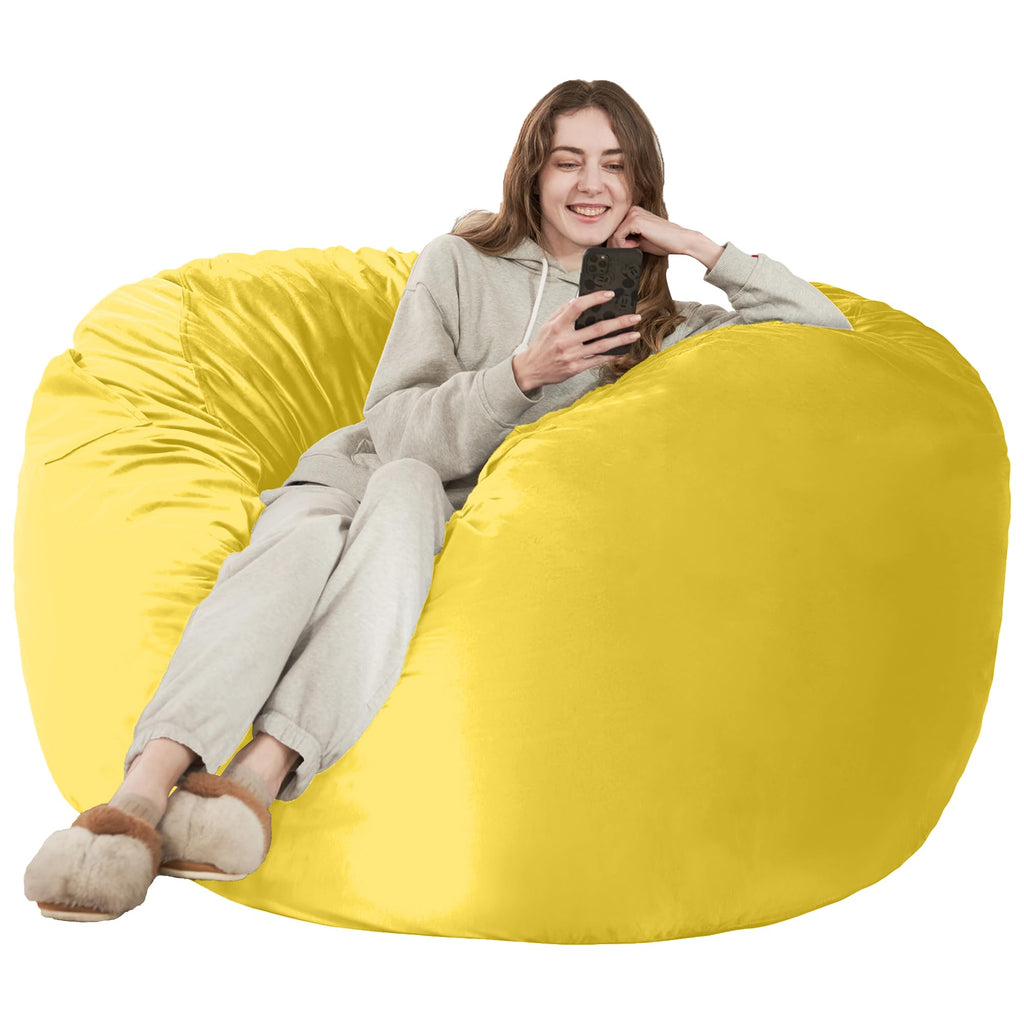 Giant 4' Memory Foam Bean Bag Chair with Microfiber Cover B32543
