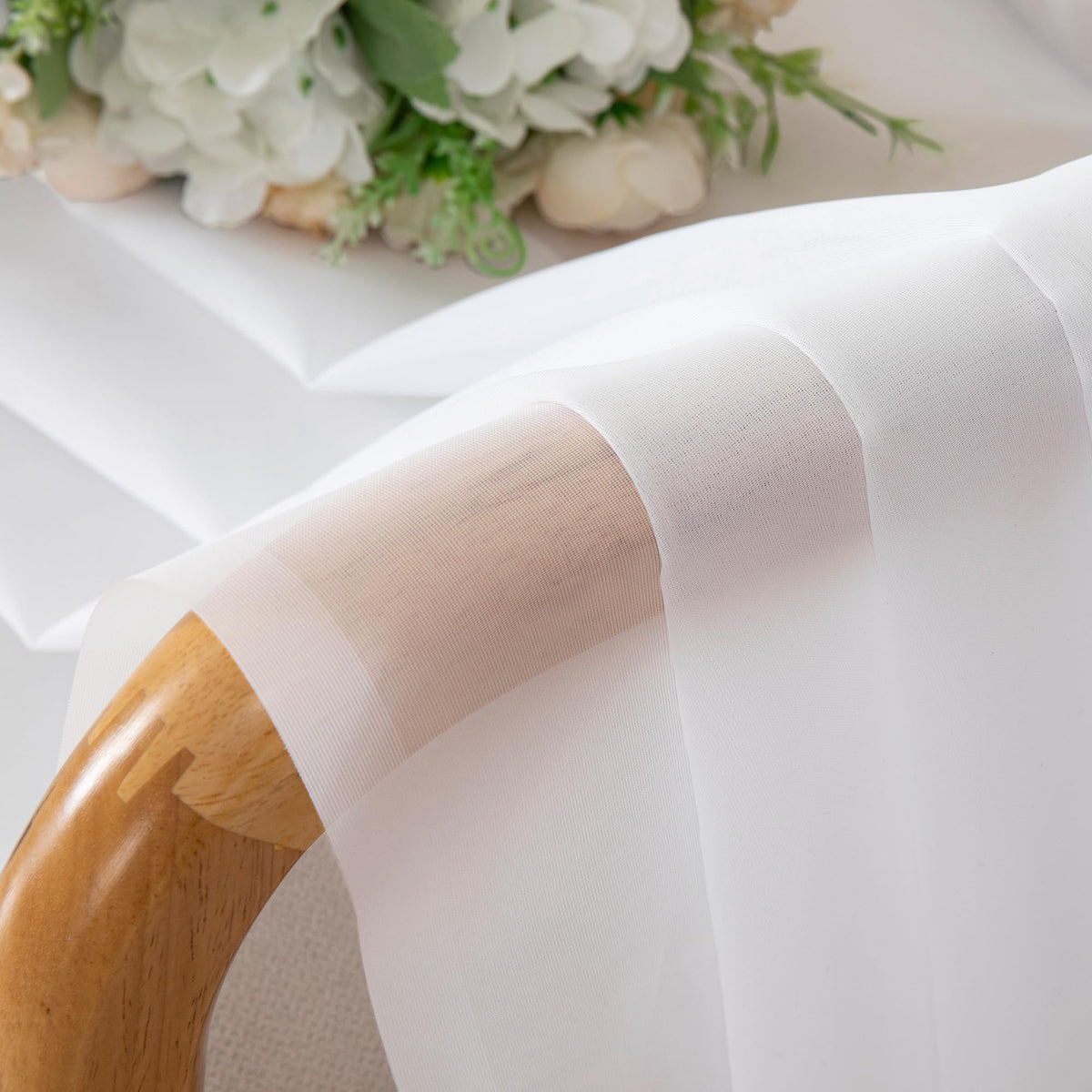 White Sheer Curtains 72 Inches Long 2 Panels E460997