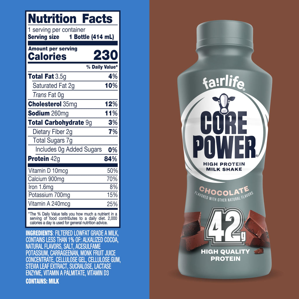 Chocolate High Protein Shake 42g 14oz 12 Pack E993