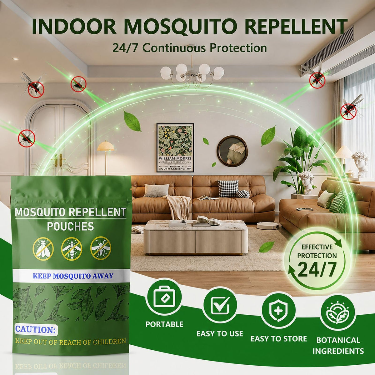 Natural Mosquito Repellent 10 Pouch B563