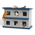 Resin Double-Decker Outdoor Cat House L4980
