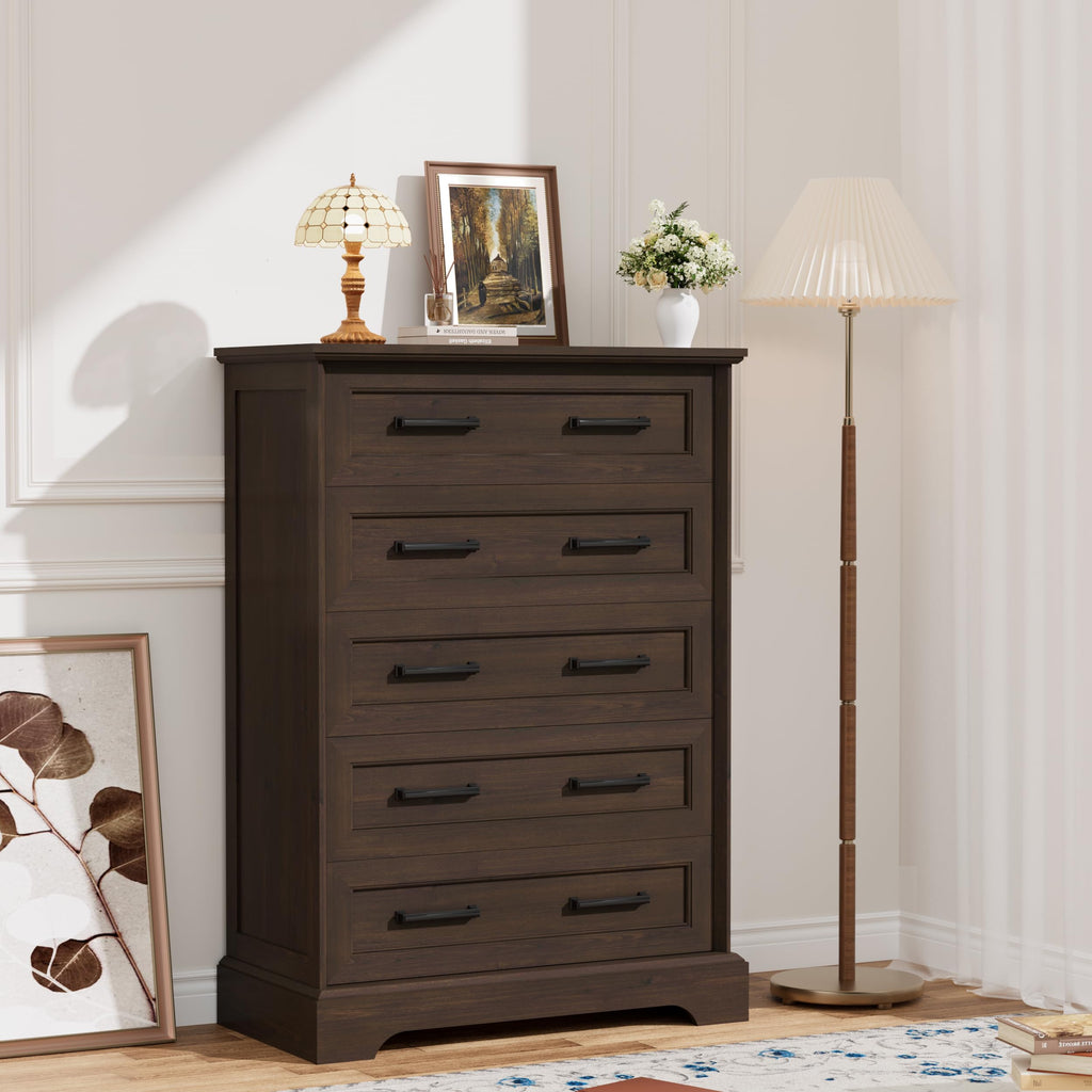 Brown 5 Drawer Dresser E66064