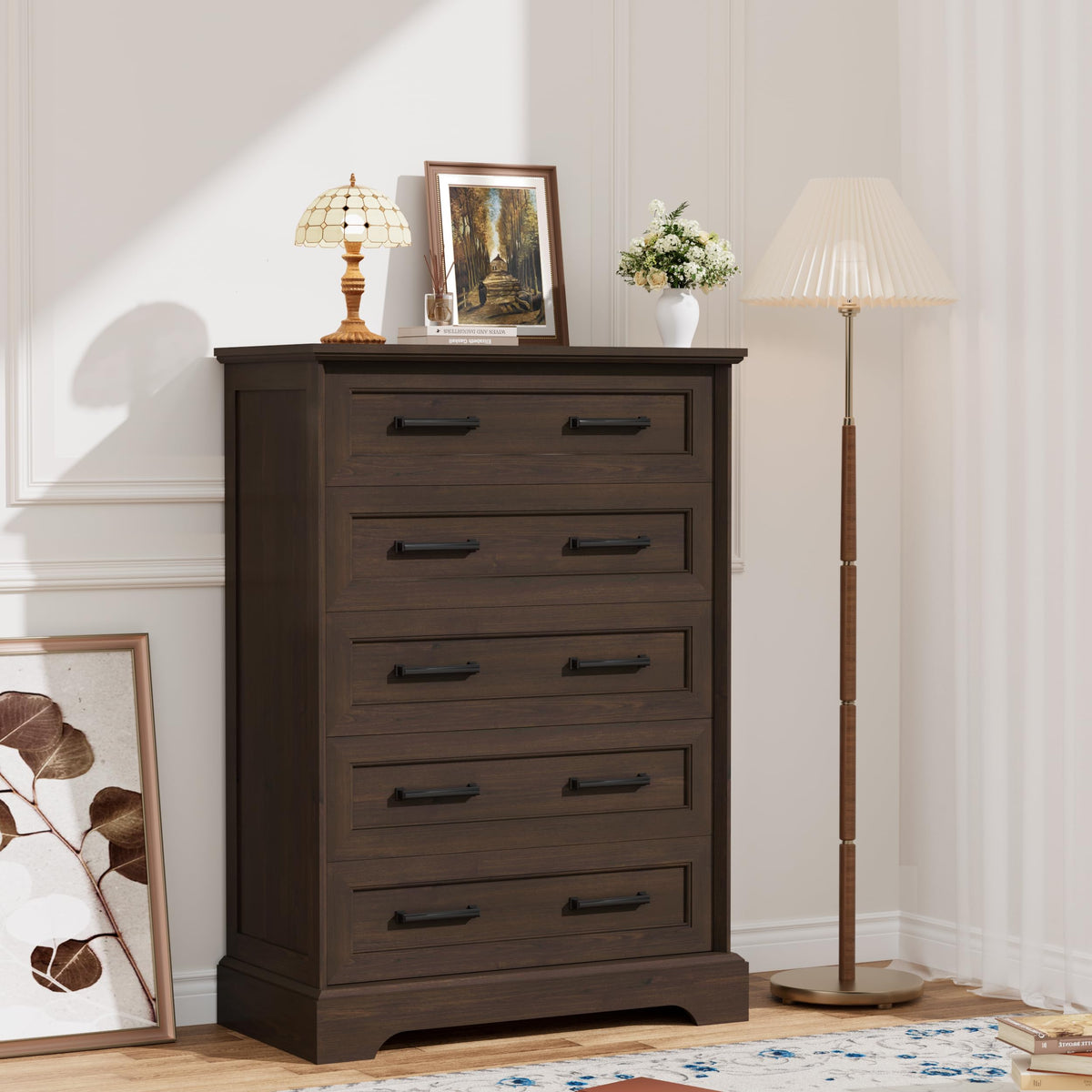 Brown 5 Drawer Dresser E66064