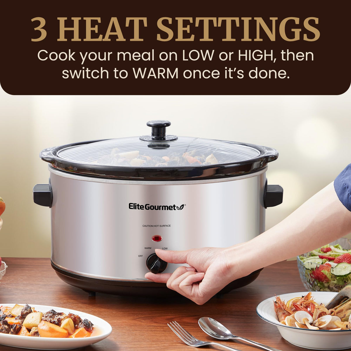 Stainless Steel Slow Cooker 8.5 Quart W604