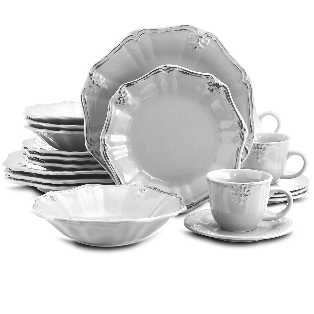White 20-Piece Dinnerware Set O303622