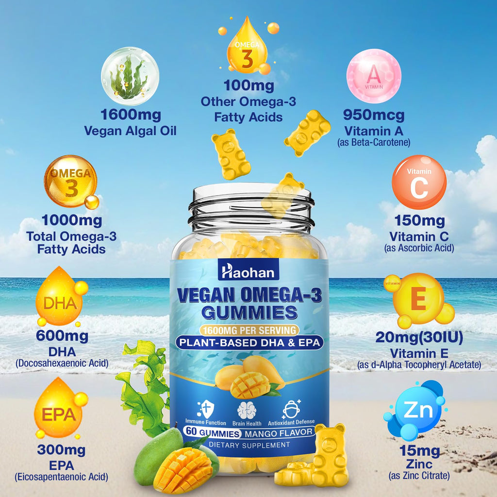 Sugar-Free Orange Flavor Omega-3 Gummies 120 Gummies N310