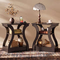 Brown End Tables Set of 2 Q945