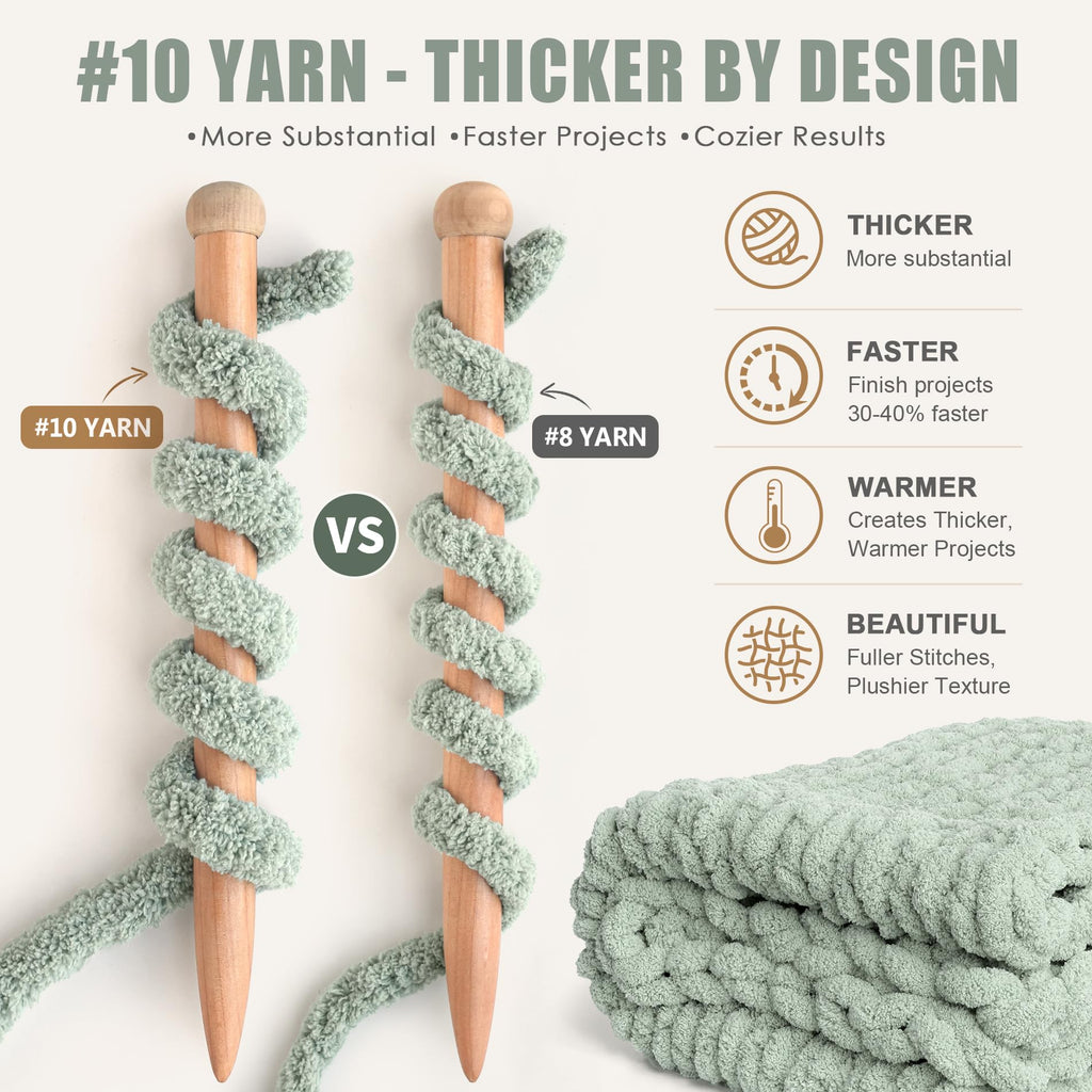 Chunky Chenille Yarn 9 Jumbo Pack D8690