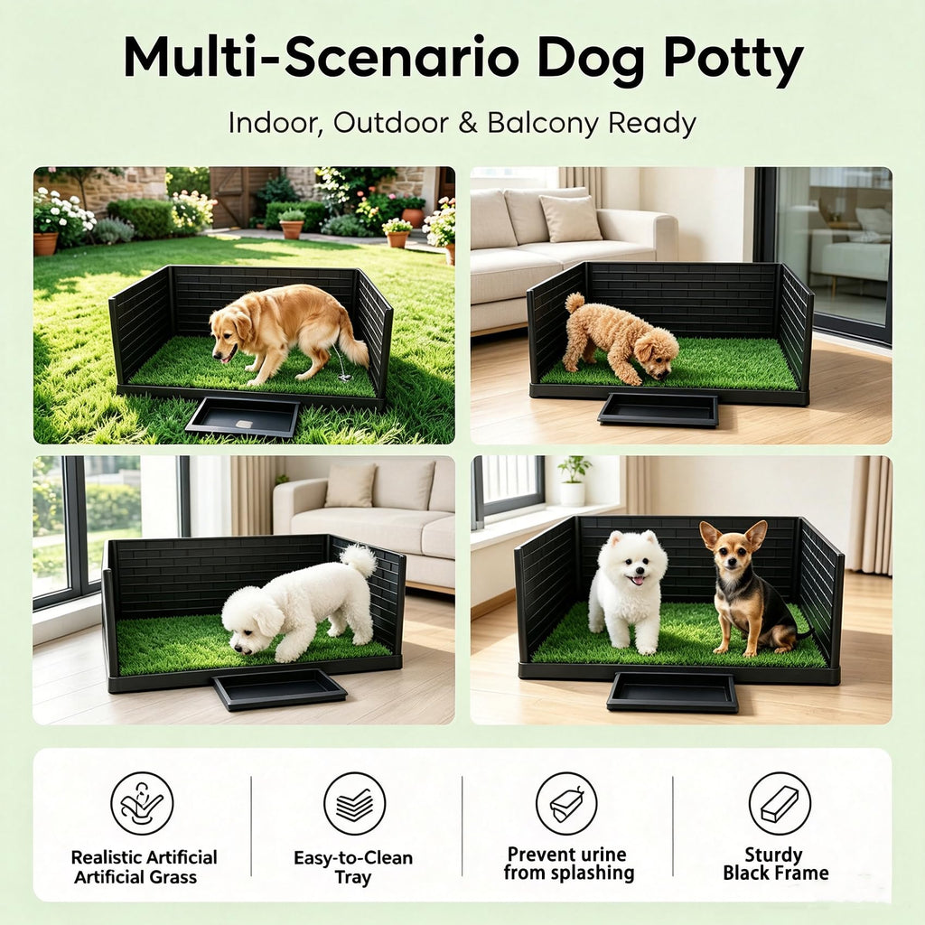 30"×20" Artificial Grass Dog Potty Tray V153