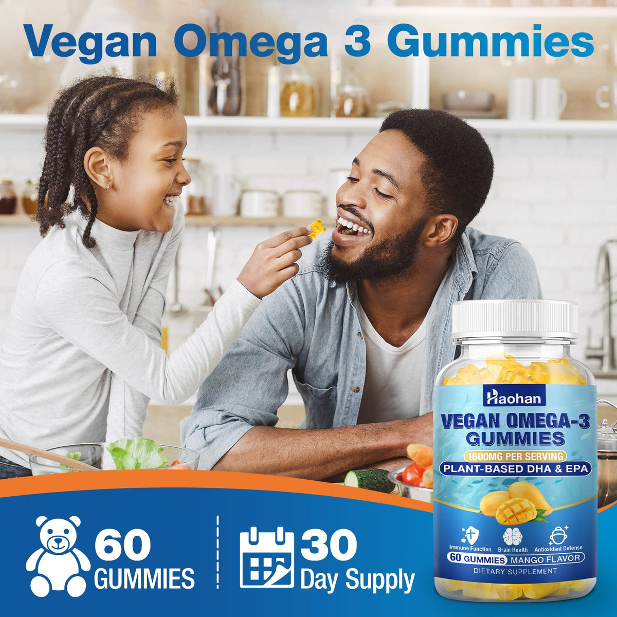 Sugar-Free Orange Flavor Omega-3 Gummies 120 Gummies N310