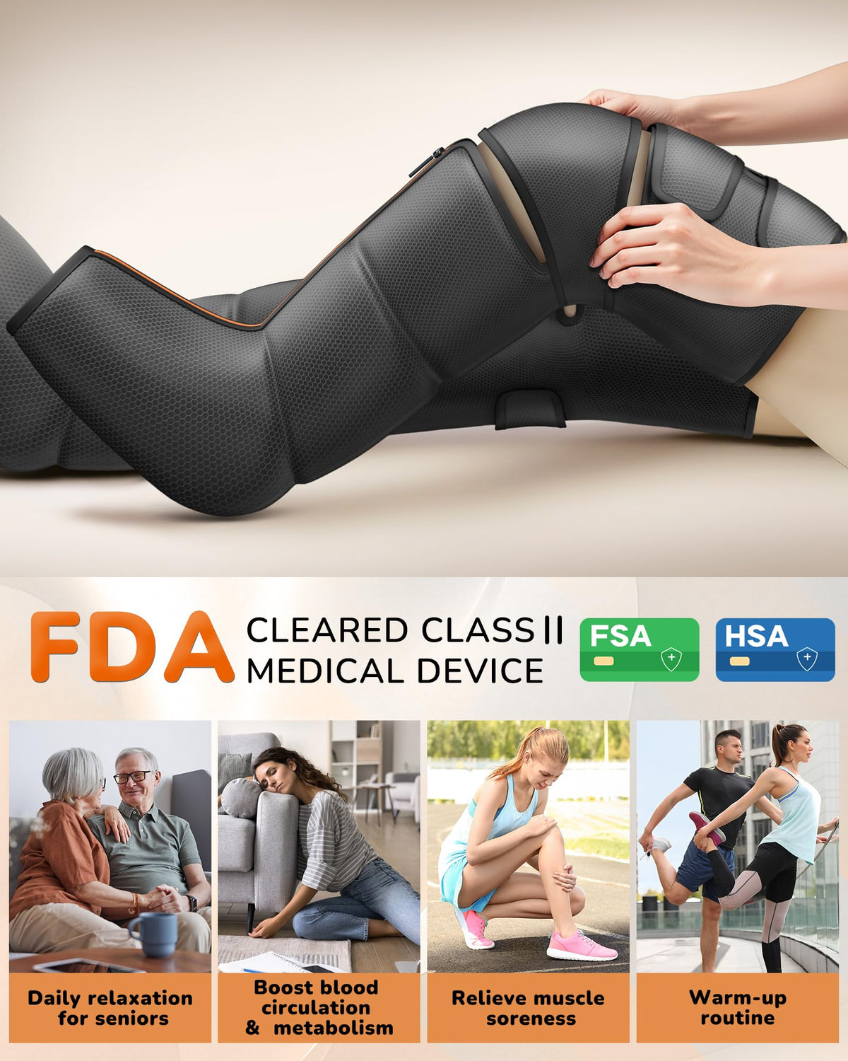 Leg Compression Massager with Heat S36508