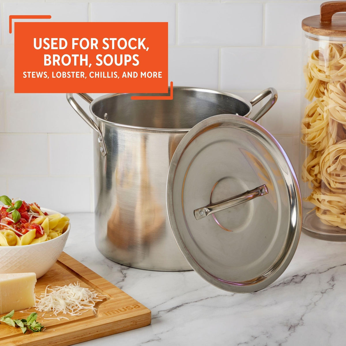 Stainless Steel 20-Quart Stock Pot D282