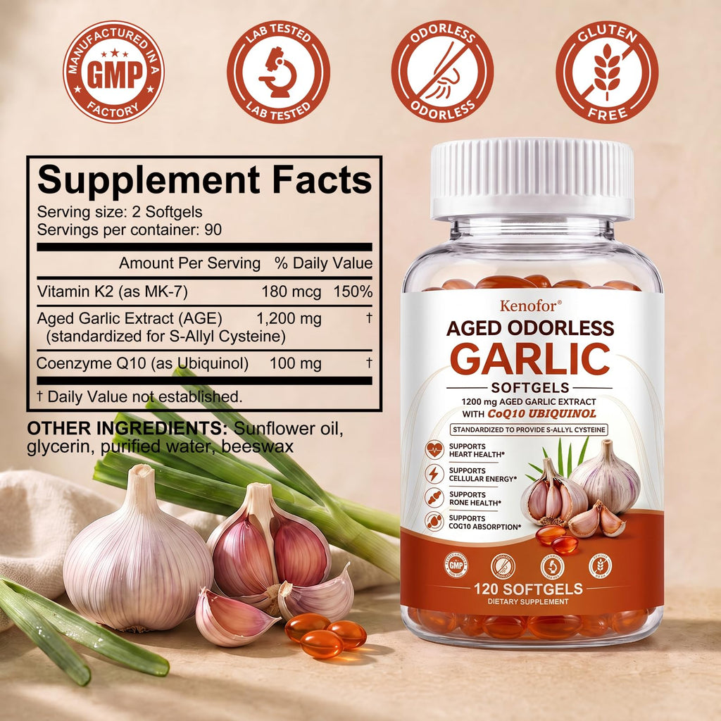 Aged Garlic Extract Softgels 1,200 mg 180 Softgels U904
