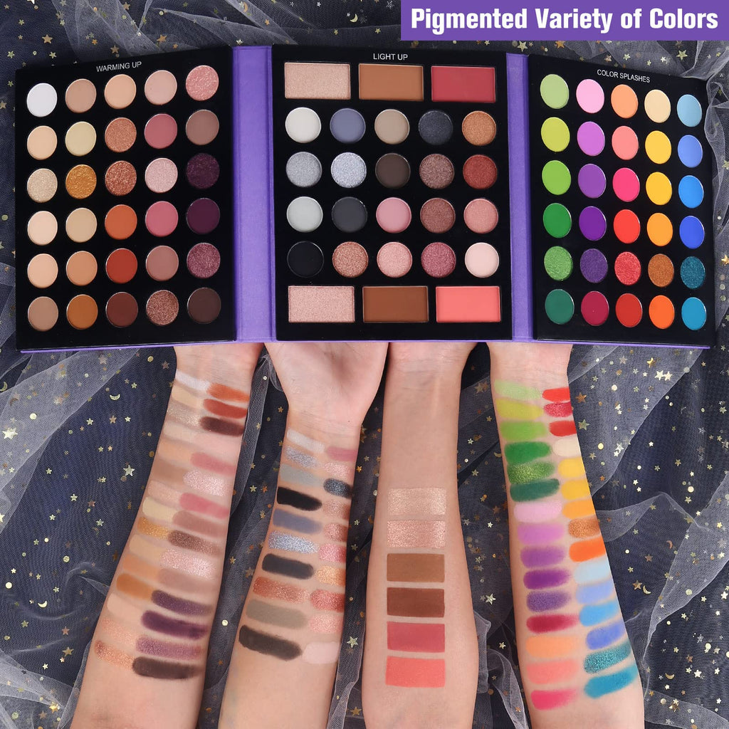 86 Colors Matte Shimmer Eyeshadow Palette with 15 Pcs Brushes E729950