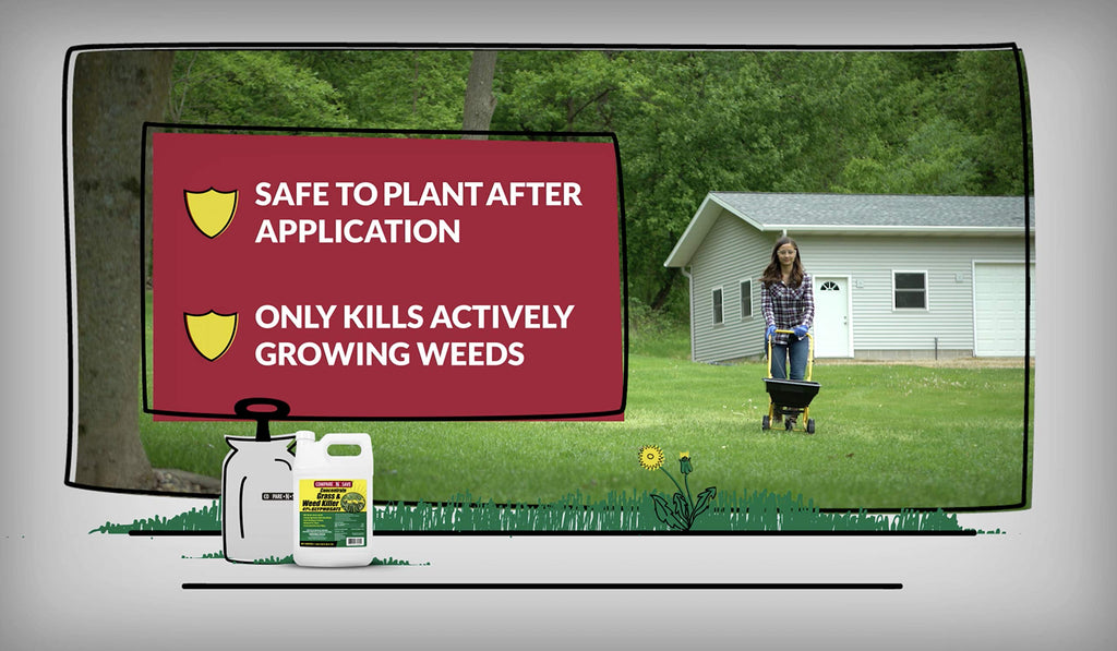 Glyphosate Concentrate Grass & Weed Killer Herbicide, 16-ounce I107