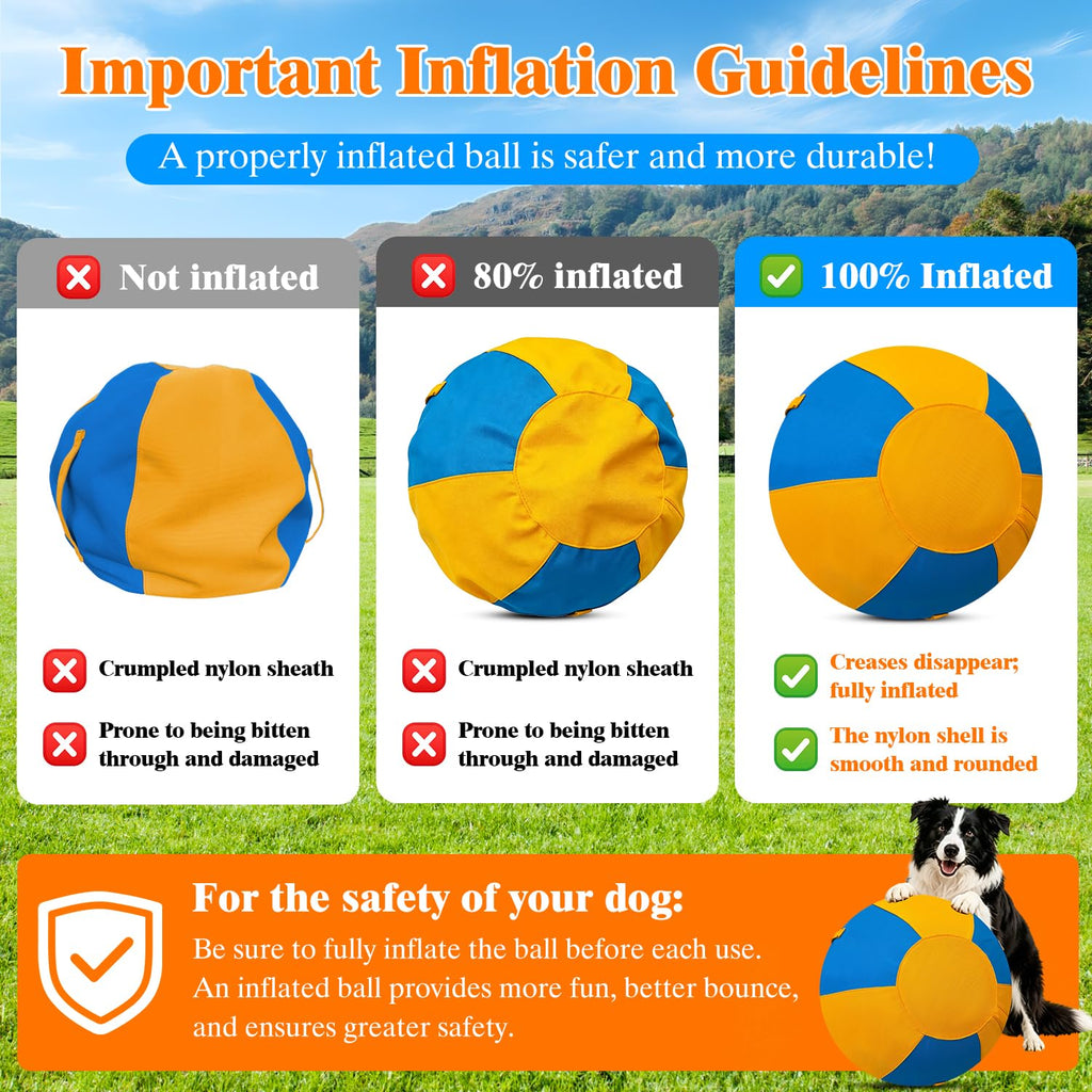 18 Inch Heavy Duty Herding Ball for Dogs with 3 Handles X398
