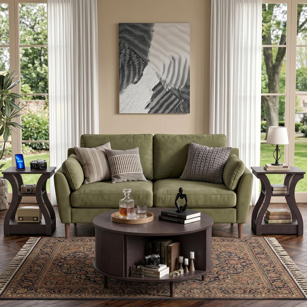 Brown End Tables Set of 2 Q945