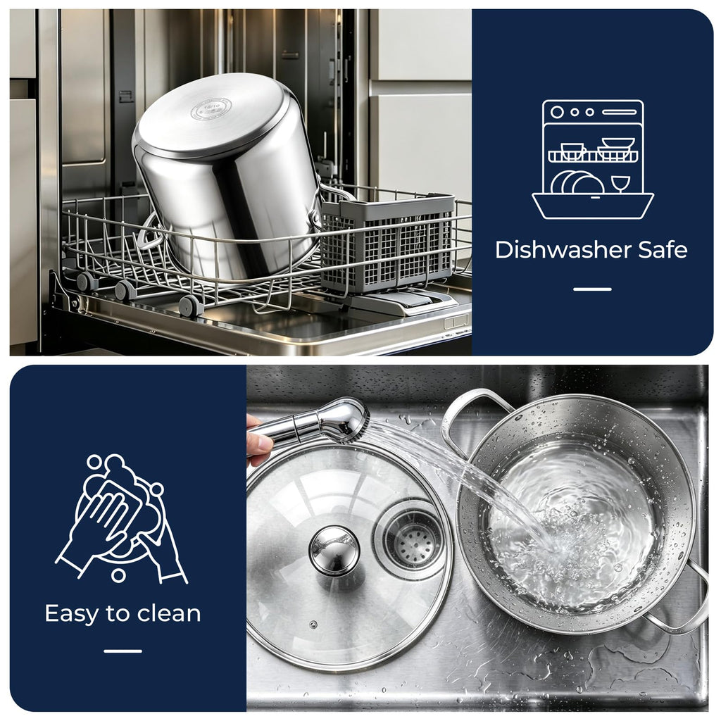 12 Qt Stainless Steel Stock Pot with Lid X15847