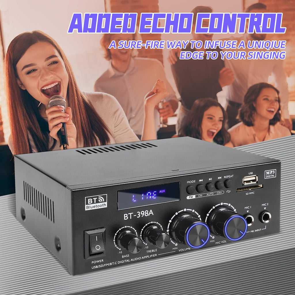 Bluetooth 5.0 Stereo Receivers, 2 Channel 450W Home Amplifier L150628