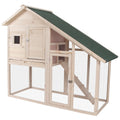55" 2-Tier Wooden Rabbit Hutch with Ramp N221208