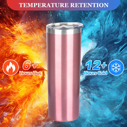 20 oz Stainless Steel Vacuum Insulated Tumbler with Lid and Straw M174