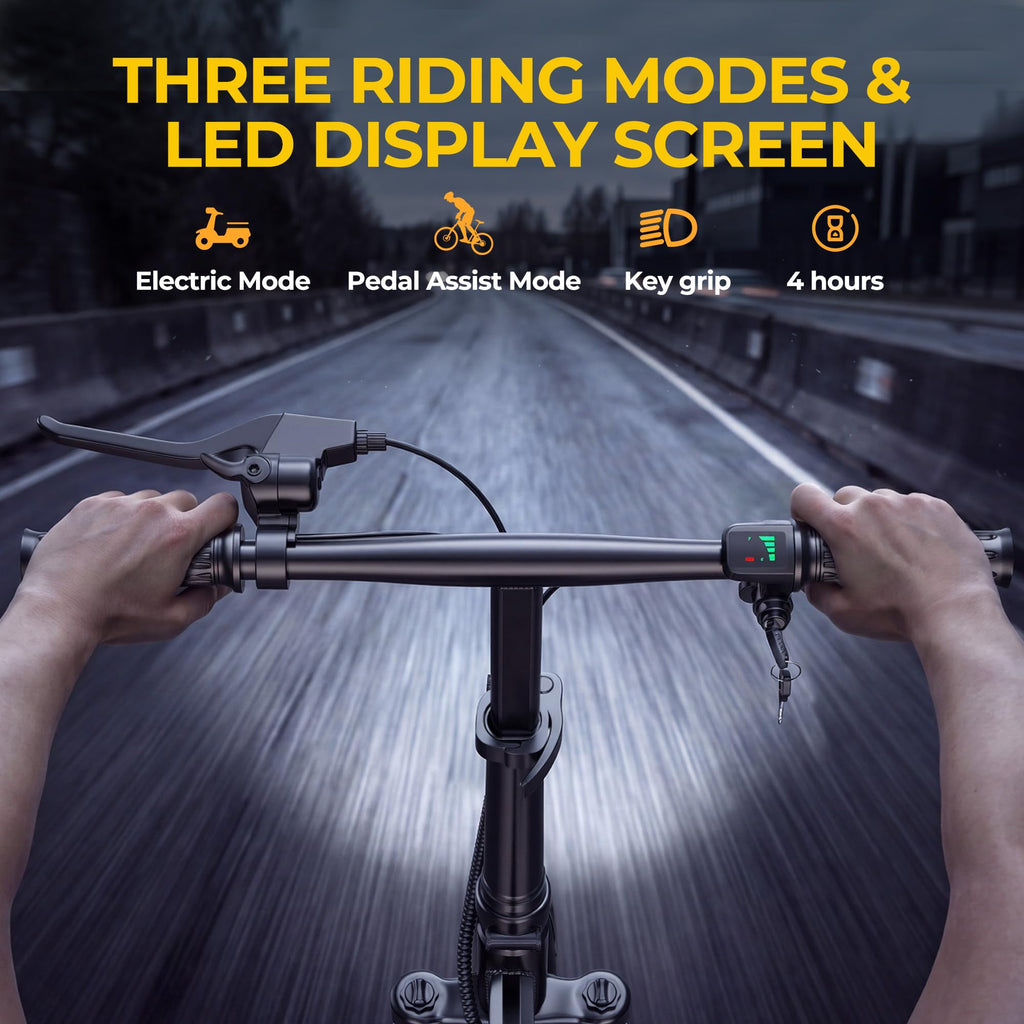 Electric Bike for Adults 750W Peak Motor 20 MPH Folding Ebike 14" O253653