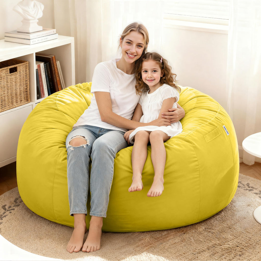 Giant 4' Memory Foam Bean Bag Chair with Microfiber Cover B32543