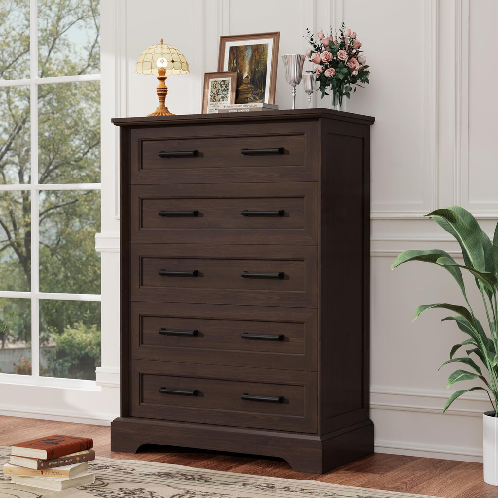 Brown 5 Drawer Dresser E66064