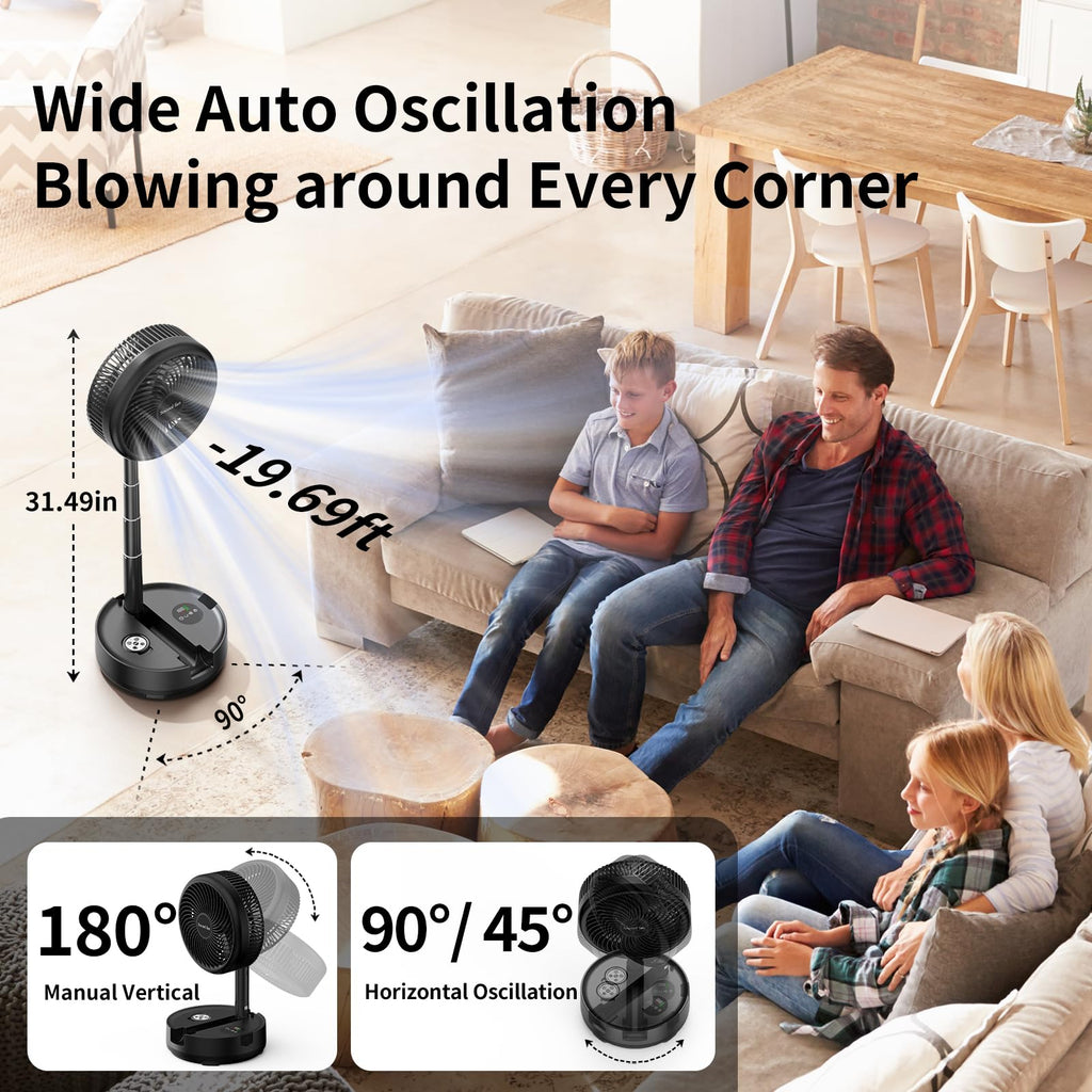 40000mAh Rechargeable Portable Fan with 8 Speed F5203