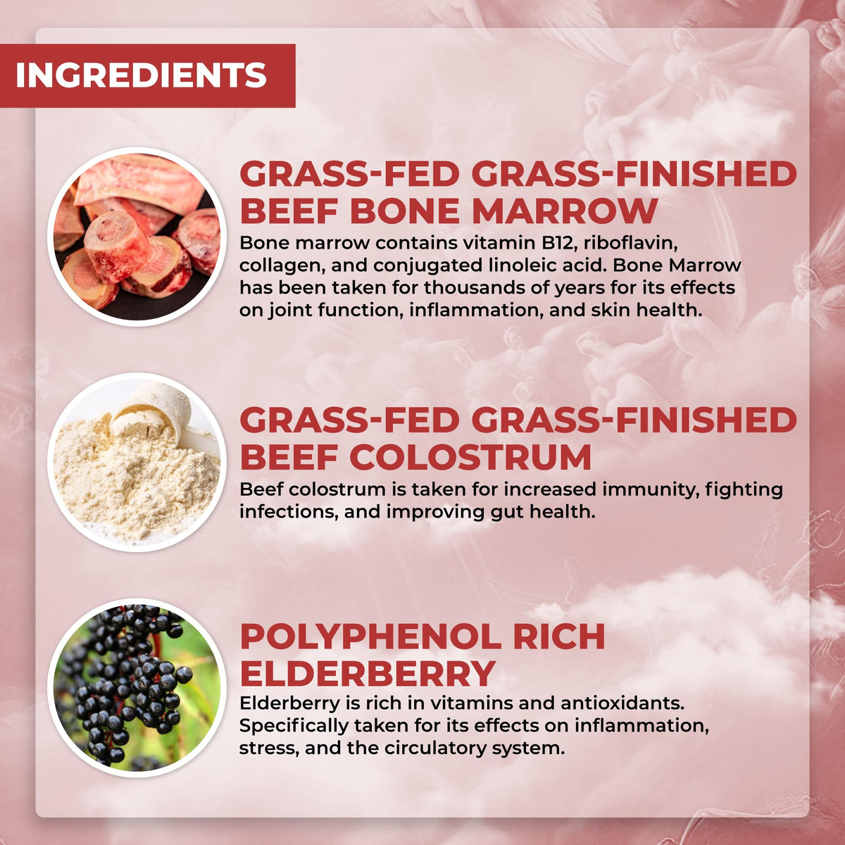 Grass Fed Beef Organ Supplement with Collagen, Maca Root, Colostrum, Bone Broth, 30 Servings E9323
