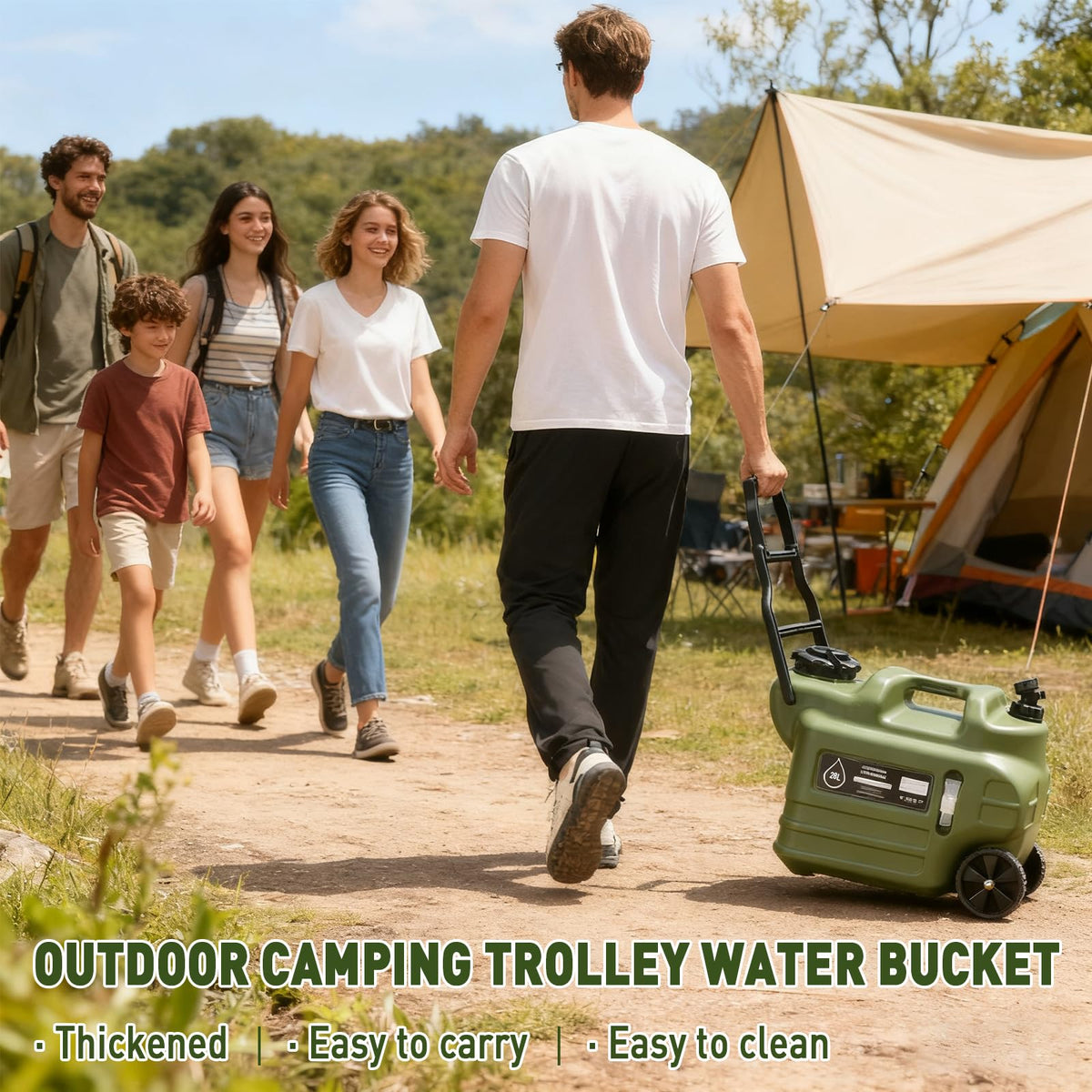 7.4 Gallon Water Jug with Wheels & Handle I97038