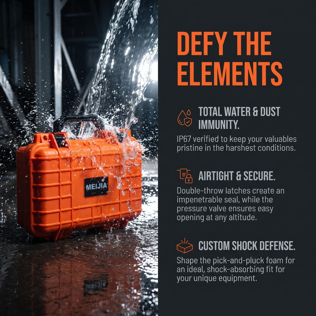 Portable Waterproof Hard Case with Customizable Foam C72620