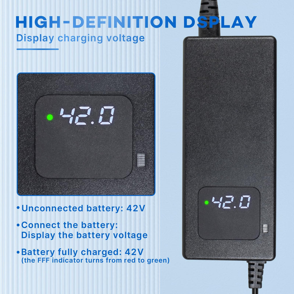 42V 3A Lithium Battery Charger with Display and Built-in Fan Q430