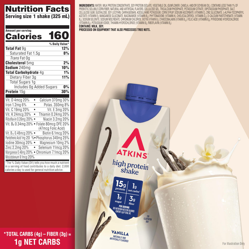 Vanilla High Protein Shake 12 Count Z42545