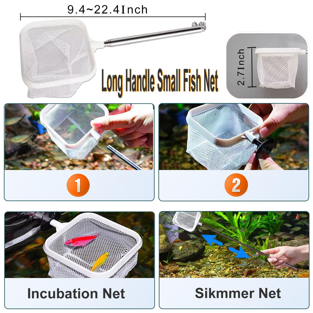 Aquarium Gravel Cleaner with 6Ft Water Hose and Skimmer Net E899669