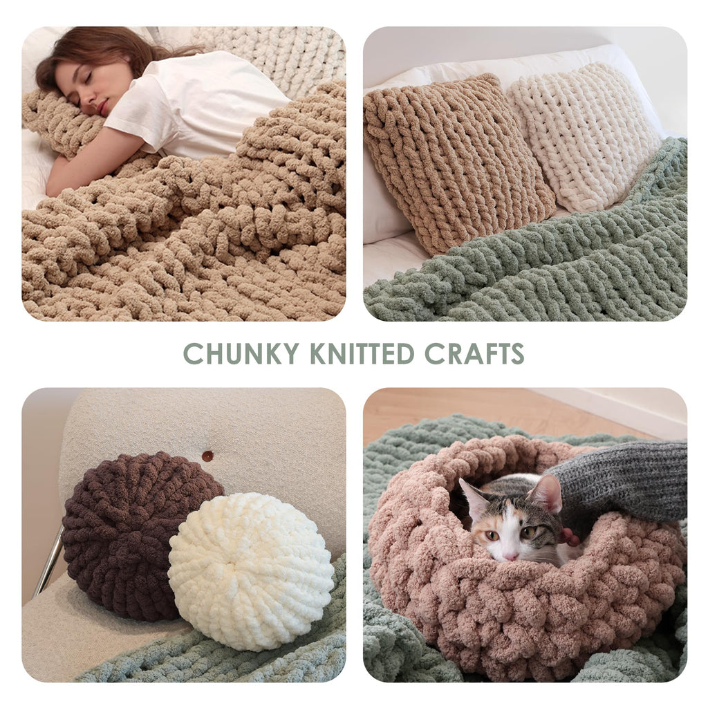 Chunky Chenille Yarn 9 Jumbo Pack D8690