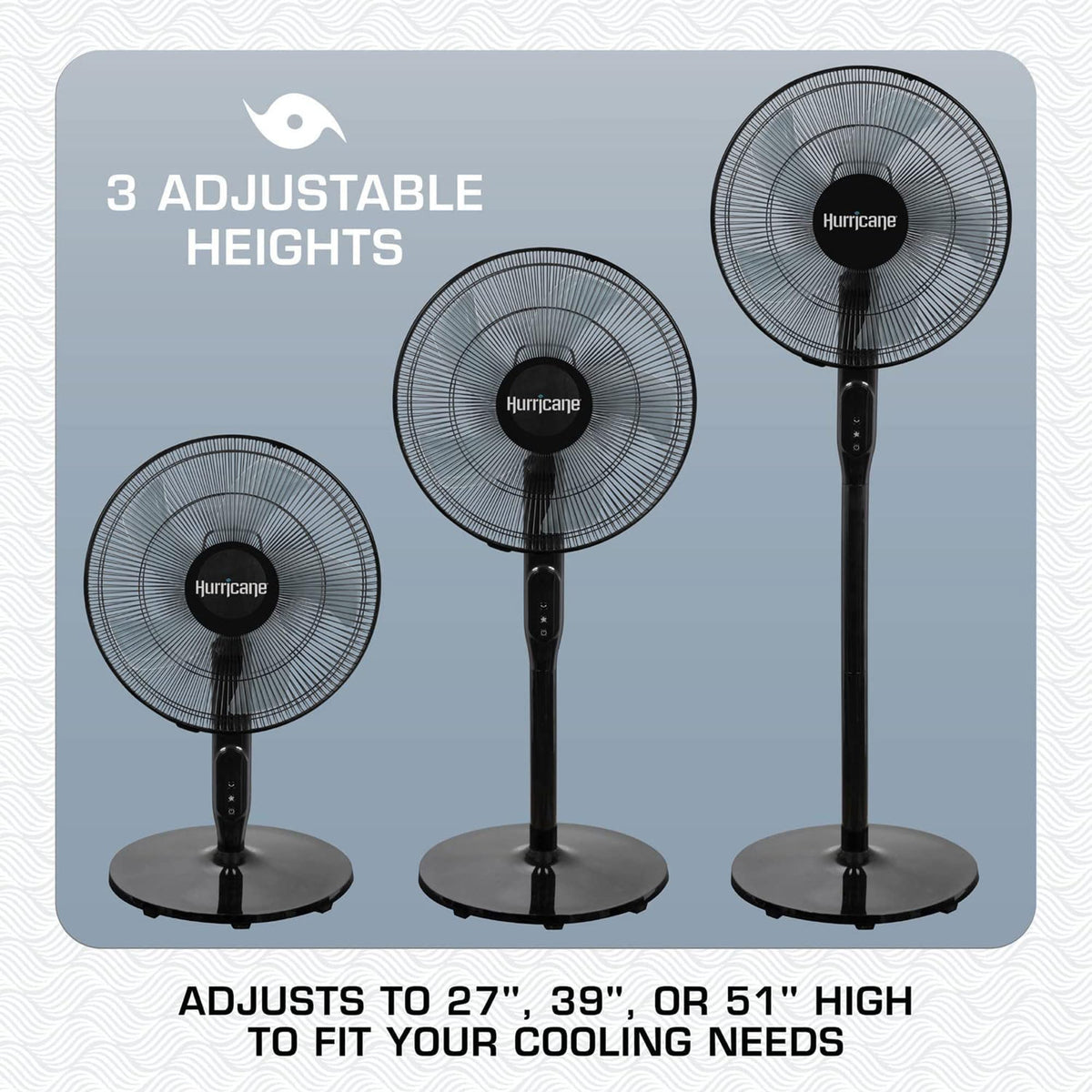 2 Pack Oscillating Pedestal Stand Fan, 12-Speed, 16", Black with Remote Control L765