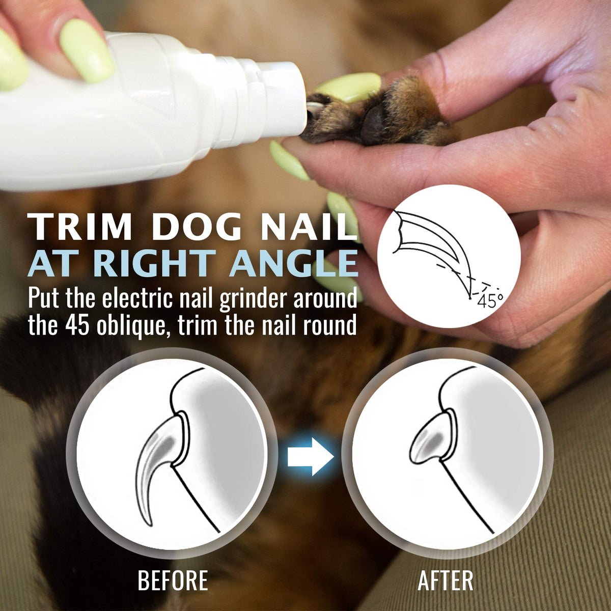 Rechargeable Electric Pet Nail Grinder W8910