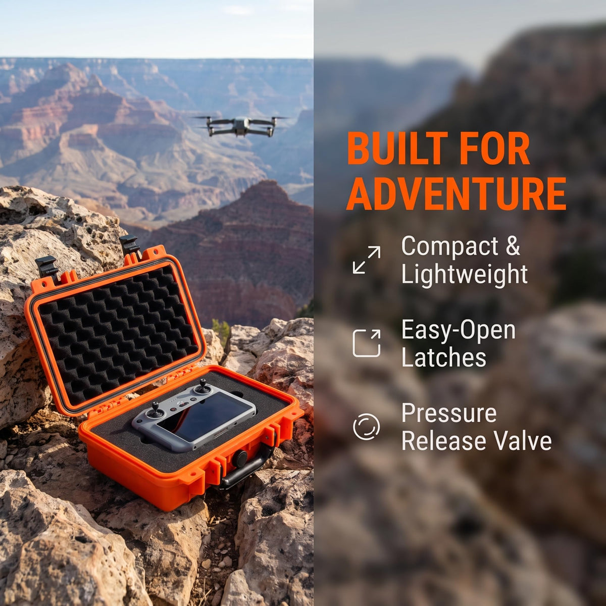 Portable Waterproof Hard Case with Customizable Foam C72620