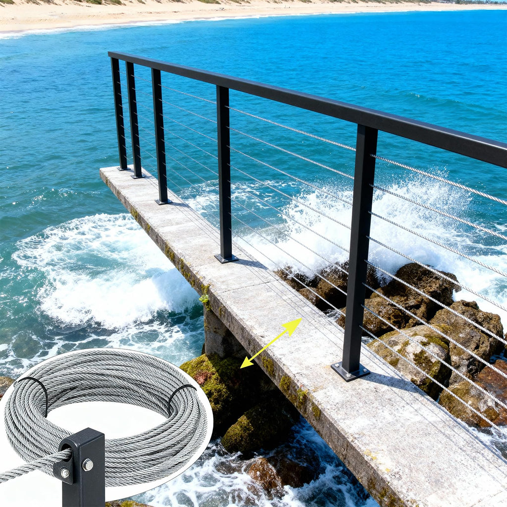 1/8 inch Stainless Steel Wire Rope Kit, 33ft O5731
