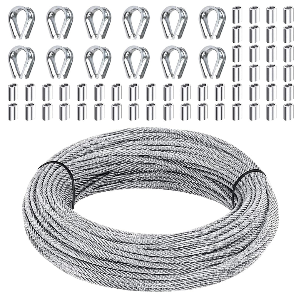1/8 inch Stainless Steel Wire Rope Kit, 33ft O5731