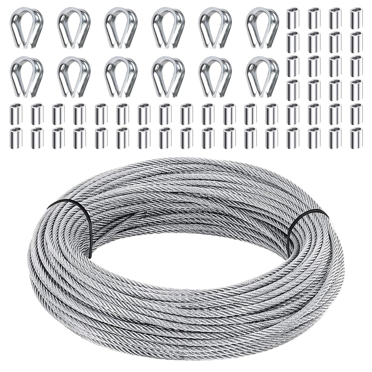 1/8 inch Stainless Steel Wire Rope Kit, 33ft O5731
