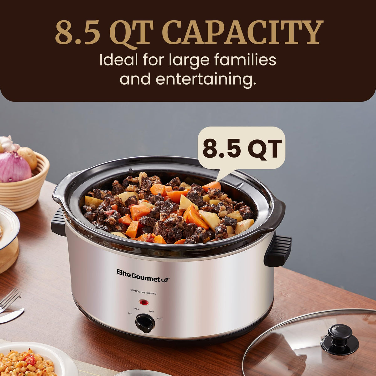 Stainless Steel Slow Cooker 8.5 Quart W604