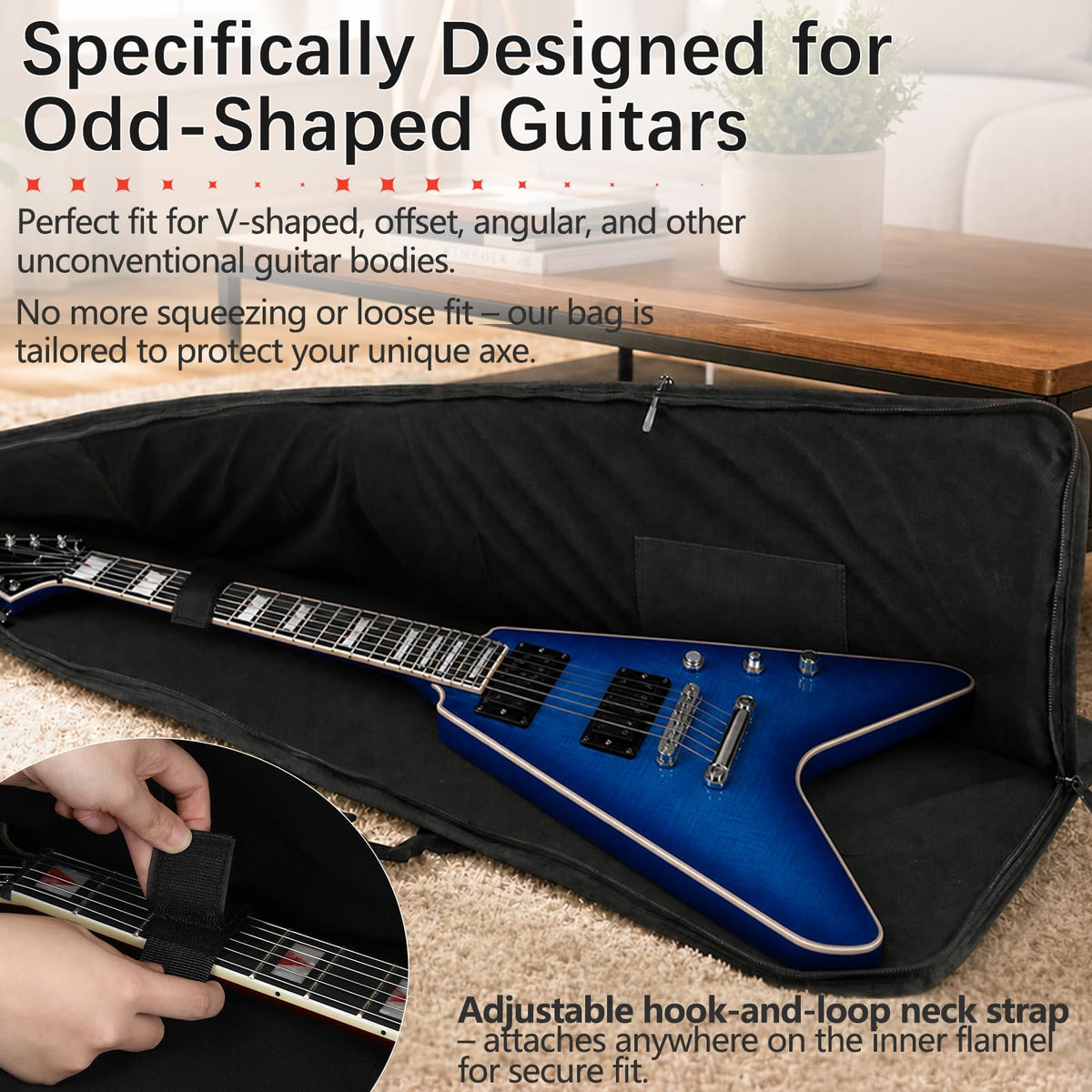 Electric Guitar Gig Bag Padded Water-Resistant S27327