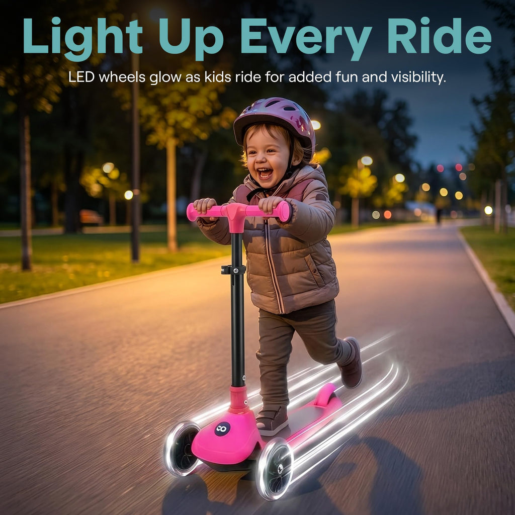 Adjustable 3 Wheel Kids Scooter with LED Wheels H320807