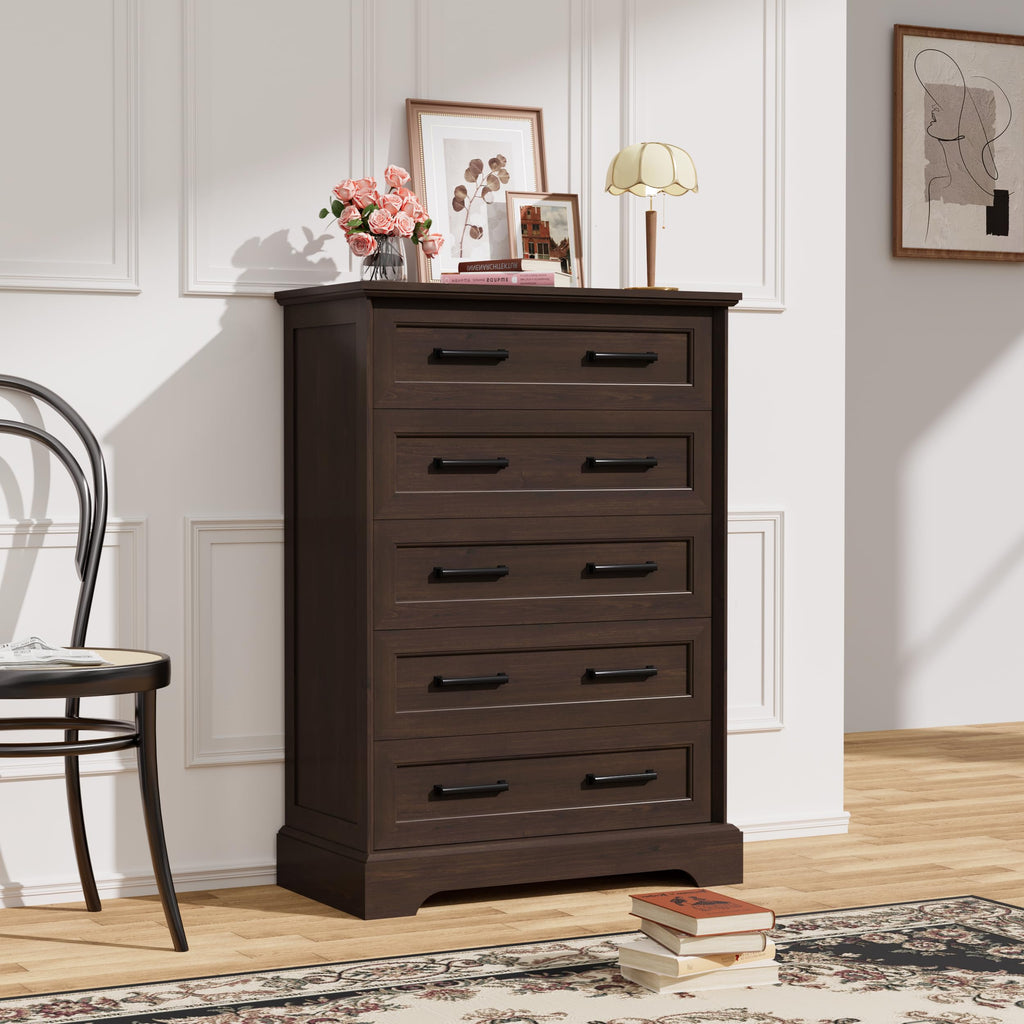 Brown 5 Drawer Dresser E66064